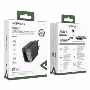 Įkroviklis Acefast A104 25W GaN USB-C juodas