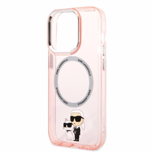 KARL LAGERFELD KLHMP14XHNKCIP IPHONE 14 PRO MAX 6.7 "DĖKLAS ROŽINIS/ROŽINIS ICONIC KARL & CHUPETTE MAGSAFE