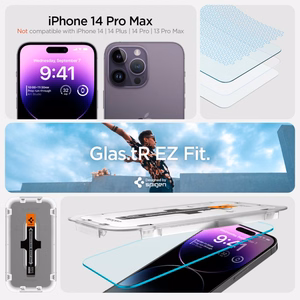Spigen Glas.tR EZ Fit grūdintas stiklas iPhone 14 Pro - 2 vnt.