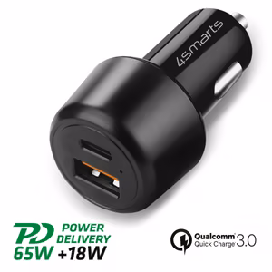 Automobilinis įkroviklis VoltRoad Ultimate 83W su PD ir QC juodas