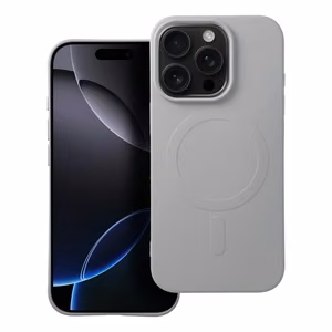 Dėklas iPhone 16 PRO Silicone Mag Cover, suderinamas su MagSafe (didelė išpjova), titano spalvos