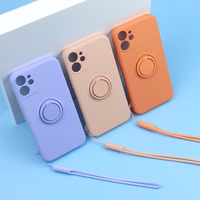 Beline Dėklas Silicone Ring iPhone 12 Pro Max obuolio žalias