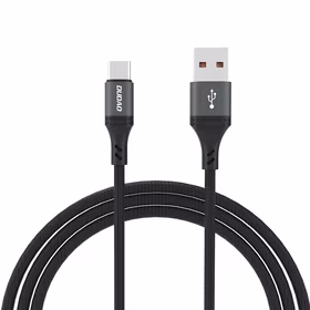 Dudao L3ST USB-A - USB-C 5A 1.2m pintas kabelis - juodas