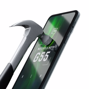 Grūdintas stiklas 3mk HardGlass Max Lite Black Motorola Moto G55 5G