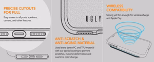 Ugly Rubber Vogue case for iPhone 6G / 7G / 8G / SE 2 / SE 3 clear