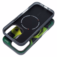 Dėklas telefonui FORCELL F-PROTECT su dviejų sluoksnių 4D technologija, militarinio kritimo testo suderinamas su MagSafe skirtas IPHONE 16 PRO žalias