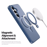 Dėklas Dux Ducis Yind Magnetic Stand Samsung S942 S26 tamsiai mėlynas