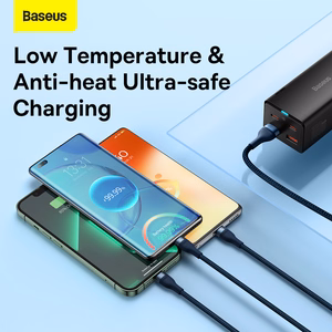 Baseus kabelis Flash Series II 3 in 1 - USB į Type C, Lightning, Micro USB - 66W 6A 1,2 metro (CASS040003) mėlynas