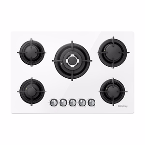 ISEASY MGBG-775 газовая варочная панель с 5 конфорками (белая)