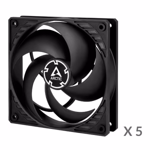 ARCTIC P12 вентиляторы с оптимизацией давления, 3-pin, упаковка 5 шт., чёрный