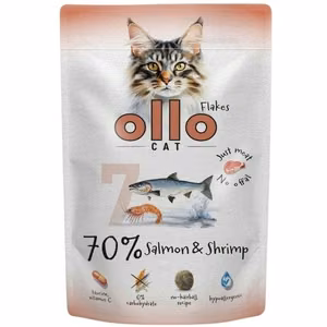 OLLO Cat No. 7 Salmon and shrimp - šlapias kačių maistas - 85g
