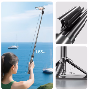 Blavec Selfie Stick Aluminium Fusion P-12 Magsafe Auto pop штатив + пульт дистанционного управления 1,60 м (SSFP12-MTRAPB160) черный