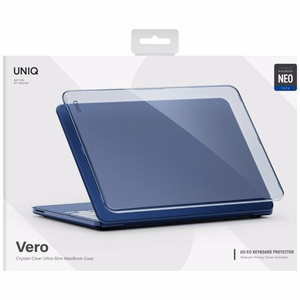 Uniq Vero Case for MacBook Neo - Semi-Transparent Navy Blue