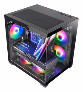 Mars Gaming MC-VIEW2 Mini Tower juodas