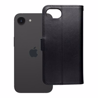 MEZZO Book dėklas telefonui IPHONE 16e (SE 4 2025) - meškiukas juodas