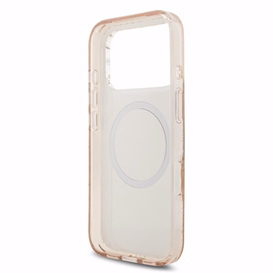 Dėklas Guess IML Flowers Allover Strap MagSafe Apple iPhone 18 Pro Max rožinis