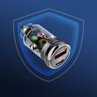 Įkroviklis automobilinis Wozinsky (WCGWCW) (1xUSB 1xUSB-C) 65W juodas