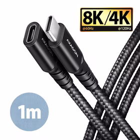 Axagon USB-C ilgintuvas 1m juodas BUCM32-CF10AB