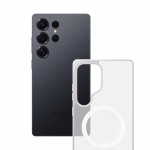 3mk Smoke MagCase skirtas Samsung Galaxy S25 Ultra baltas-permatomas