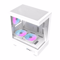 Darkflash DB330M computer dėklas + 3 fans (baltas)