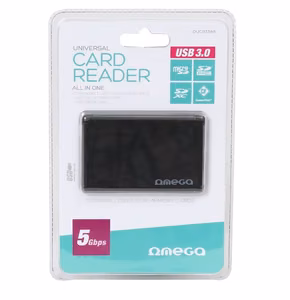 Картридер Omega (OUCR33IN1) (microSDHC,SDHC,SDXC USB 3.0) чёрный