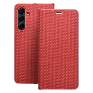 LUNA Book Carbon for XIAOMI Redmi Note 14 PRO 5G / 14 PRO PLUS 5G - raudonas (m)