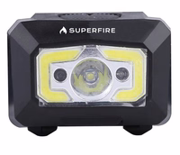 Superfire X30 žibintuvėlis ant galvos, 340 lm, USB, 5 režimai, 130 m