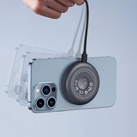 Bevielis įkroviklis Duzzona "W3" pilkas 15W (skirta iPhone / Magsafe Compatible)