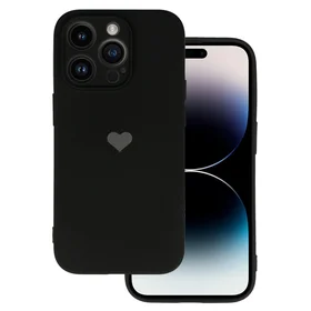 Vennus Silikoninis širdies dėklas Iphone 13 Pro Max dizainas 1 juodas