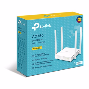 TP-LINK ARCHER C24 belaidis maršrutizatorius Fast Ethernet dviejų dažnių (2.4 GHz / 5 GHz) baltas