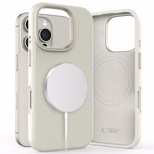 Tech-Protect silikoninis PU MagSafe dėklas iPhone 16 Pro (m) - smėlinas