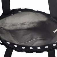 Pirkinių krepšys Wonder raštas 2 juoda su taškeliais