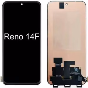 Ekranas Oppo Reno 14F/14FS su lietimui jautriu stikliuku Black ORG