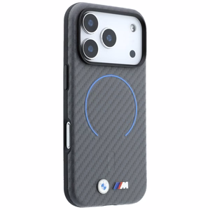 BMW M Carbon Printed Ring MagSafe dėklas iPhone 18 Pro Max / 17 Pro Max – pilkas
