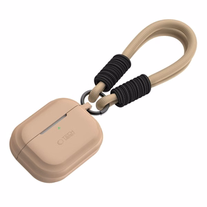 Tech-Protect silikoninis virvelės dėklas Apple AirPods Pro 1 / 2 - šviesiai rudos spalvos