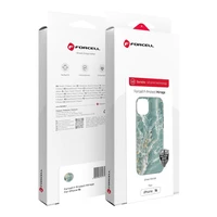 FORCELL F-PROTECT Mirage, karinio standarto išbandytas magnetinis dėklas telefonui IPHONE 16 PLUS, žalias marmuras