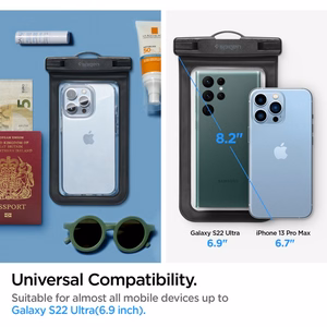 Dėklas telefonui Spigen Aqua Shield A601 atsparus vandeniui IPX8 - juodas