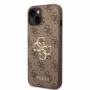 Guess GUHCP15S4GMGBR iPhone 15 6.1" rudas/rudas kietas dėklas telefonui 4G Big Metal Logo