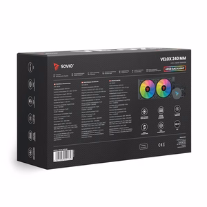 SAVIO VELOX 240 mm procesoriaus skystojo aušintuvo sistema su ARGB