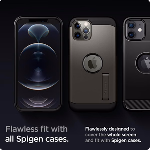 Spigen Glas.tR EZ Fit grūdintas stiklas iPhone 12 / iPhone 12 Pro - 2 vnt.