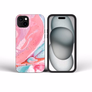 FORCELL F-PROTECT Mirage, karinio lygio dėklas su MagSafe, suderinamas su IPHONE 15 PRO MAX rožinis marmuras