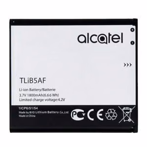 Baterija Alcatel TLiB5AF, skirta modemui One Touch/Pop C5/OT5036/OT5036D/OT5036/OT5036D/S800/S710, 1800mAh
