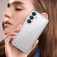 Kosminės erdvės dėklas su geliniu rėmeliu Samsung Galaxy S25+ - skaidrus