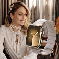 Crong Eclipse - Magnetic Leather Apple Watch Band 38/40/41/42mm (smėlio)