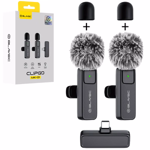 Blavec Lavalier Microphones x 2 MK-01 ClipGo Type C (LMMK01-B) black