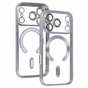 Metalinis Magsafe dėklas iPhone 17 Pro Max sidabrinis