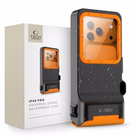 Tech-Protect IPX8 Pro Waterproof Phone Dėklas - oranžinis and juodas