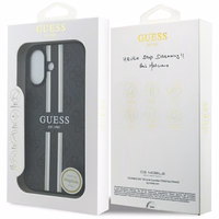 "Guess 4G Printed Stripes MagSafe" dėklas iPhone 17 - juodas