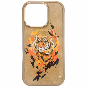 Nimmy Tiger magnetinis dėklas telefonui iPhone 16 Pro Max - rudas