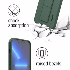 Wozinsky Kickstand Case silikoninis dėklas su stovu Samsung Galaxy M51 mėlynas